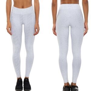 Koral Womens Pine Drive White Fitness Activewear Athletic Leggings Medium